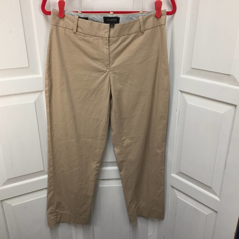 Talbots Khaki Curvy Cropped Pants
